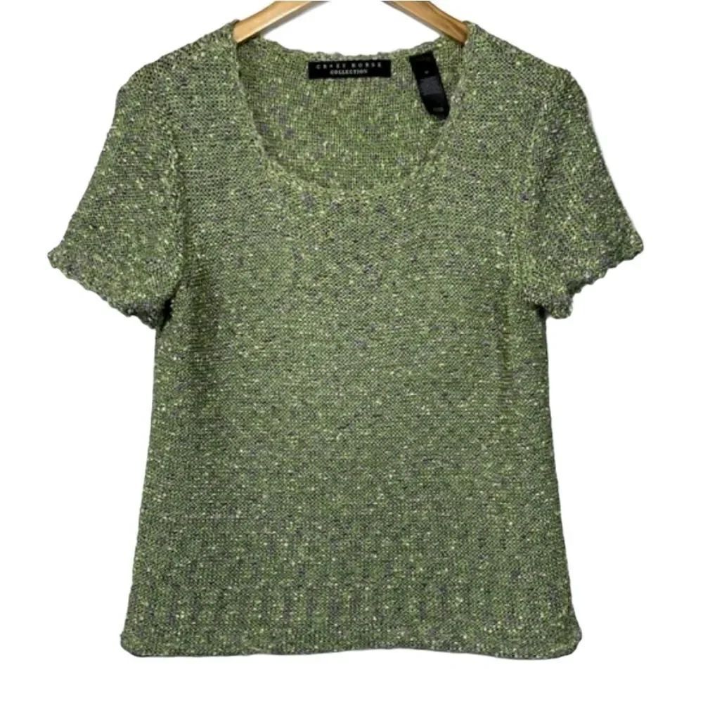 Crazy Horse Collection Green Knitted Top
